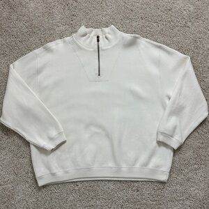 Tommy Bahama Ivory Quarter Zip Sweater